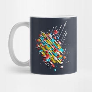 geometric space station Mug